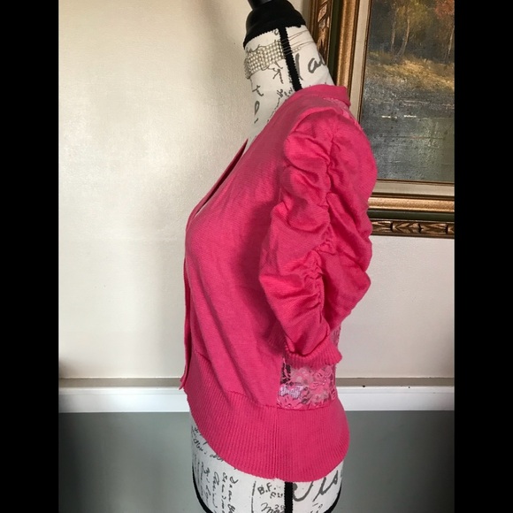 Allison Brittany NewYork Ruffle Cardigan PL New - Picture 4 of 9